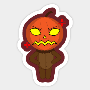 Angry Pumpkin Sticker